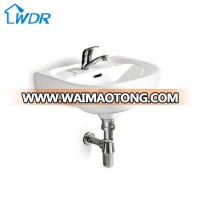 Ceramic sink solid surface wall mounted wash basin designs for bathroom