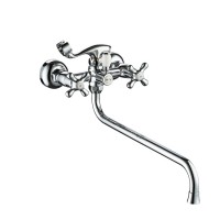 Surface Mounted Popular Design Russia Double Handle Bath Tub Faucet ,Tub Shower Faucet Set