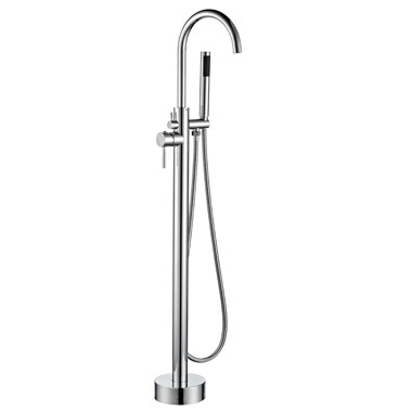 Freestanding Bathtub Faucet Tub Filler Floor Standing Tub Faucet with Handheld Shower